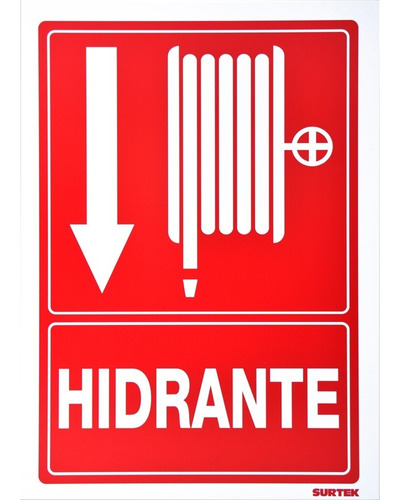 Letrero Hidrante Proteccion Civil Con 1 Pieza 25 X 36 Surtek