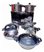 Comprar Ollas Valeska Acero Quirurgico Con Tetera Silbadora 14 Pcs