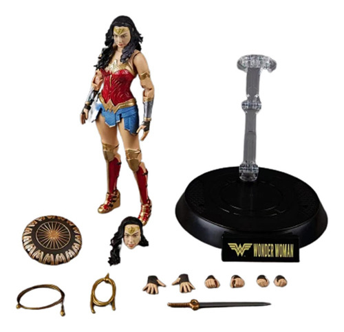 Figura Wonder Woman Gal Gadot Articulada Juguete Dc Con Caja