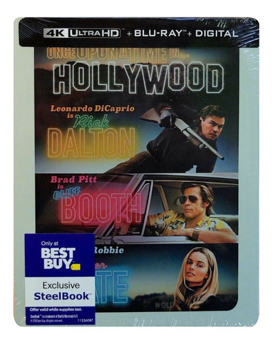 4k Uhd + Blu-ray Once Upon A Time In Hollywood Steelbook