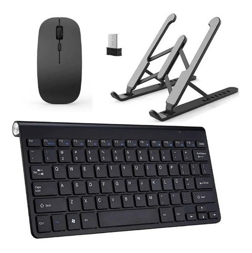 Teclado E Mouse Slim + Suporte Para Notebook Dell Inspiron