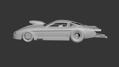 Escultura Mustang 2019 Pro Mod Race Car - ¡lleva La Velocid