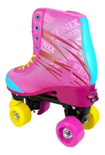 Imagem 3 de 4 de Patins 4 Rodas Retrô Clássico Ajustável Menina Rollerskate