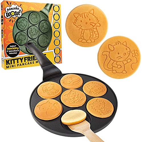 Kitty Friends Mini Pancake Pan - Haz 7 Diseños Únicos...