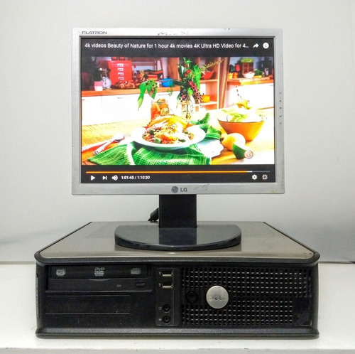 Imagem 3 de 6 de Desktop Pc Dell Core 2 Duo+ssd 120 +monitor 15+mouse+teclado