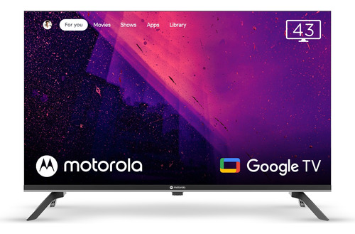 Smart Tv Motorola Android Tv 43 Full Hd Hdr + Comando De Voz