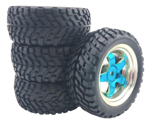Neumático De Goma Para Wltoys 144001 Rueda Azul 5 75x30mm