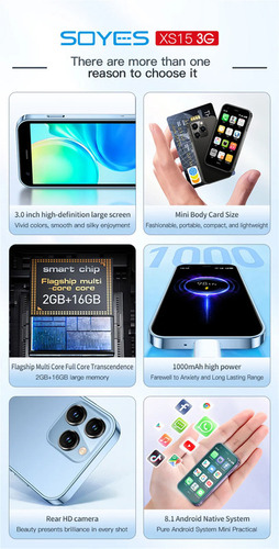 Mini Smartphone Soyes Xs15, Android, Pantalla De 3.0 Pulgada