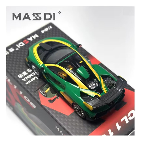 Miniatura Mclaren Senna Ayrton Senna Mcl1106 Masdi 1:64 Verde E Amarelo