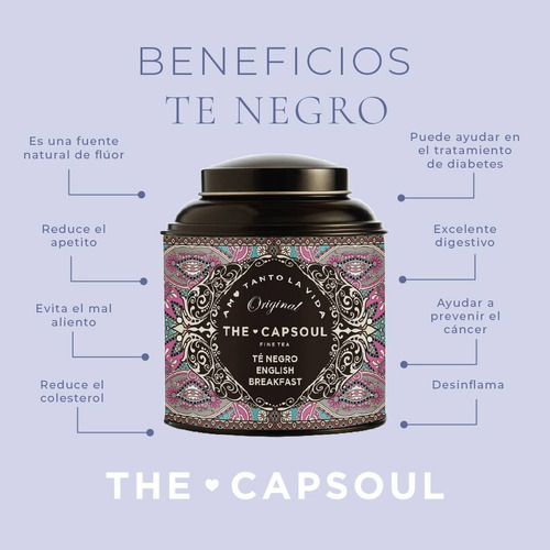 Té Negro English Breakfast A Granel Lata 100g The Capsoul