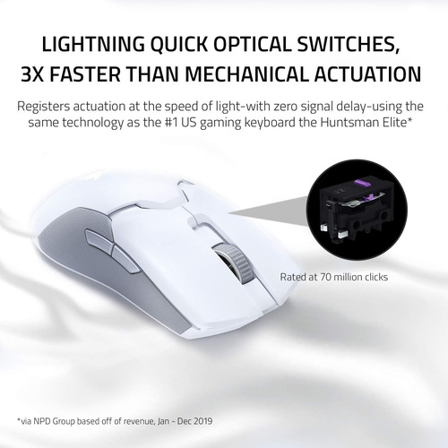 Mouse Inalambrico Para Juegos Blanco