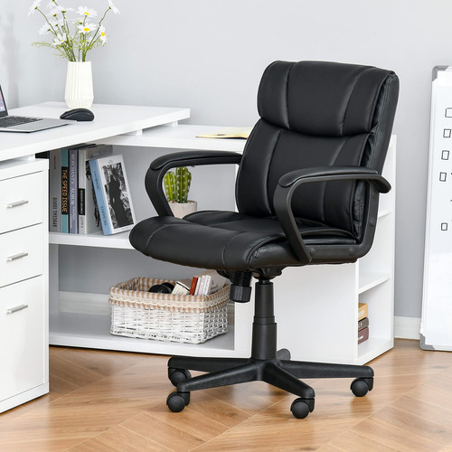 Vinsetto Silla De Oficina En Casa Con Respaldo Medio Con