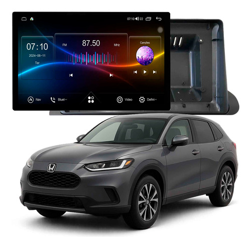 Multimídia Honda Zr-v 4+64gb 2mix Octacore Tela 2k 4g 13p