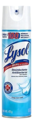 Lysol Desinfectante Antibacterial, Crisp Linen, 475g