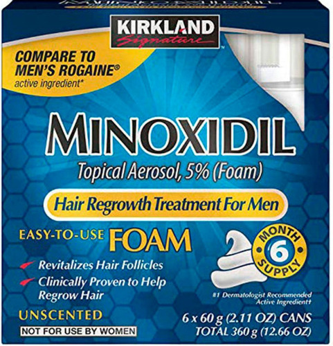 Imagen 1 de 5 de Minoxidil Kirkland 5% Espuma / Foam 6 Meses *ml*
