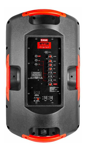 Imagen 4 de 6 de Bafle Recargable 15pLG Bocina 25,000w Pmpo Ksr Msa-7515cl Color Negro