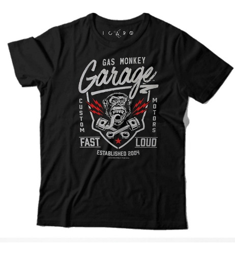 Remera Gas Monkey 100% Algodon Icaro Remeras