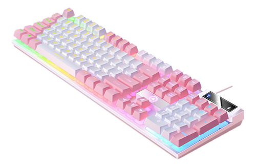Teclado Mecánico Para Juegos Con Cable, Rgb Retroiluminado