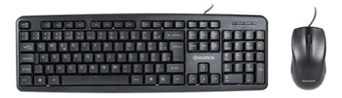 Kit Teclado E Mouse Usb Hoopson Com Fio Optico