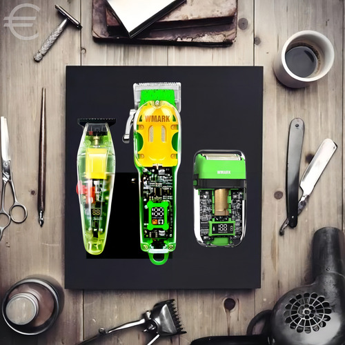 Máquina Cortar Cabelo Wmark Kit Profissional 3x1 Barbearia
