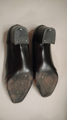 Zapatos De Señora Cuero Negro Num 38 Como Nuevos Excelentes!