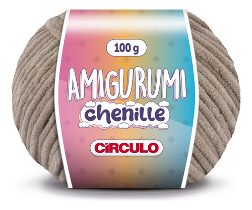 Amigurumi Chenille Círculo - 100 Gramas - 110 Metros Cor 7066- Pedra Quente