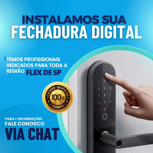 Fechadura Digital Biométrica App Wifi Madeira Eletrônica