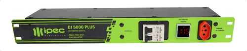 Regua Para Rack Com Disjuntor Bipolar Dj 5000 Plus Ipec Cor Verde 220V