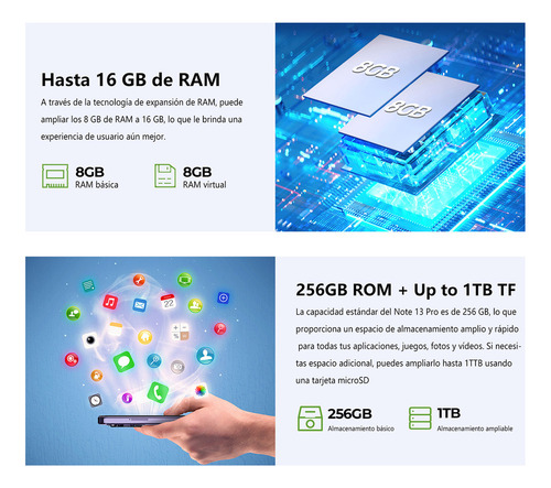 Hotwav Celular Hotwav Note 13 Pro Dual Sim 8g + 256g 5160mah 90hz Android 13 Side Fingerprint Unlocking
