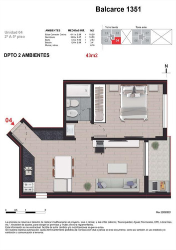 Imagen 21 de 30 de Venta Departamento 1 Dormitorio Al Contrafrente Balcón En Edificio Balcarce 1351 - Moderno
