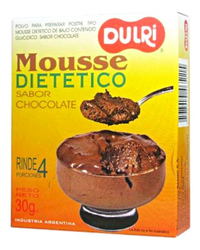 Mousse Sin Azucar De Chocolate Dulri - Postre