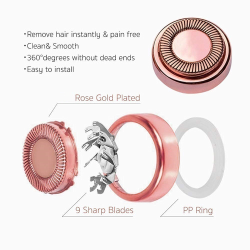 Depilador Facial Recargable Rosa