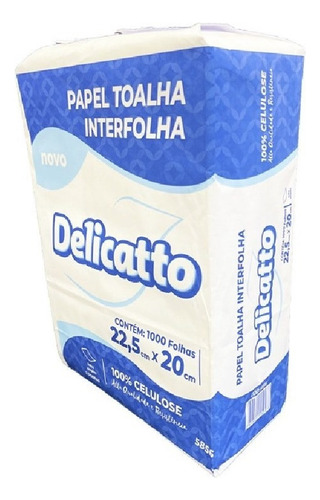 Papel Toalha Interfolha Delicatto 100% Celulose 22,5x20 1000