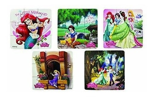 Toys Disney Princess Zigsaw Puzzle  Paquete De 5  Total...