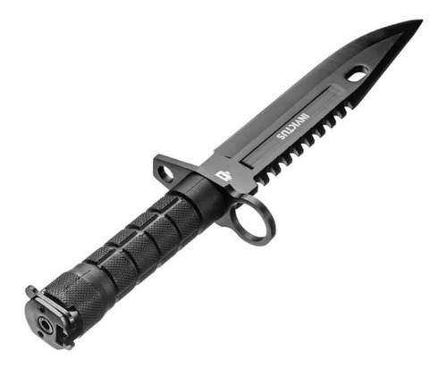 Faca Invictus Explorer Black + Bainha Tatica - Invictus Cor Preto