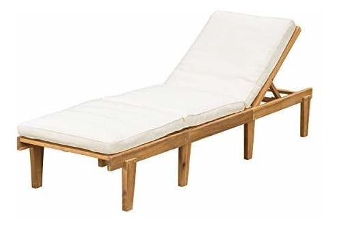 Christopher Knight Home Paolo Acacia Chaise Lounge De Madera