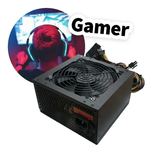 Fuente Gamer Kanji Para Pc 800wtts Refrigeración Cooler Sata