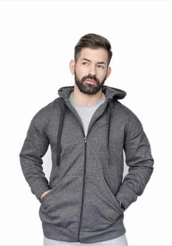 Imagem 1 de 2 de Moletom Masculino Blusa De Frio Ziper Com Capuz Promoção