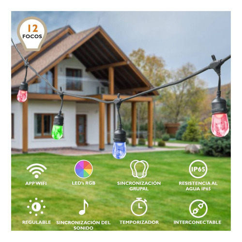 Serie De Luces Colores Wifi Smart Led Rgb Inteligentes 7.3 M