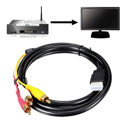 Cable Para Componentes, 1,5 M, Hdmi Macho A 3 Rca