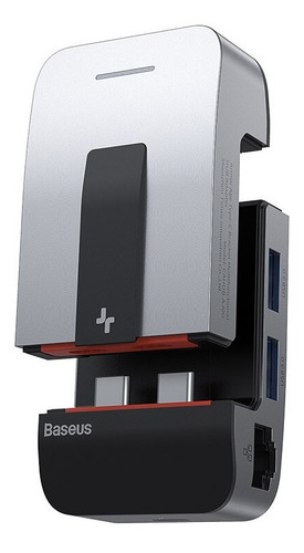 Soporte Hub Usb C 9 En 1 Dual Usb C - Thunderbolt 3 4k Rj45
