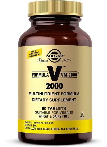 Formula Vm-2000 Solgar 90 Tabletas