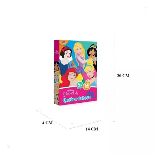 Quebra-Cabeça Disney Princesas 60 Peças - Novo Papel