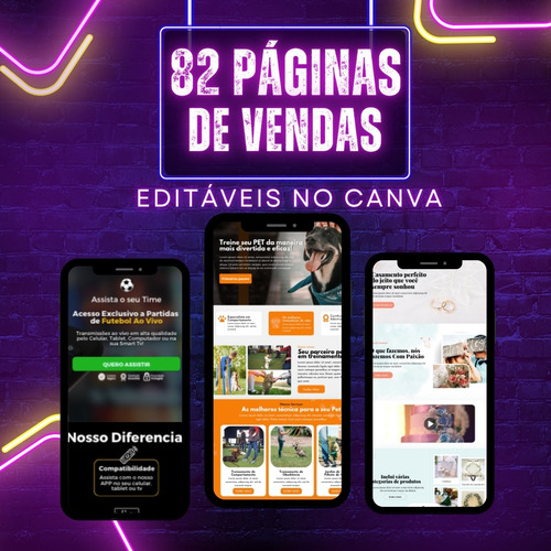 Dance Pets E Mais 82 Paginas De Vendas Editaveis No Canva