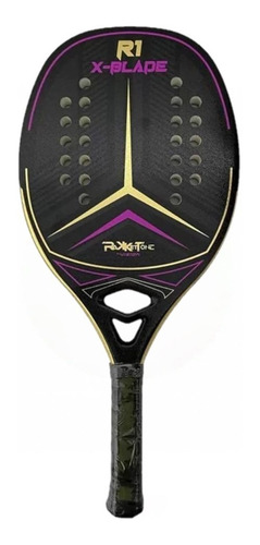 Raqueta de tenis de playa Rakkettone R1 X-blade, color negro