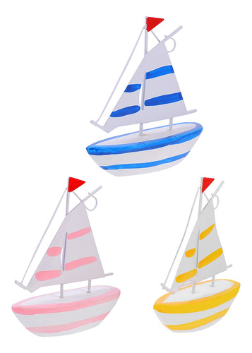 Maqueta De Barco Náutico, Decoración Sencilla, 3 Unidades