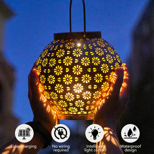Farol Colgante Para Exteriores Z Solar Lanterns, Huecas, 728