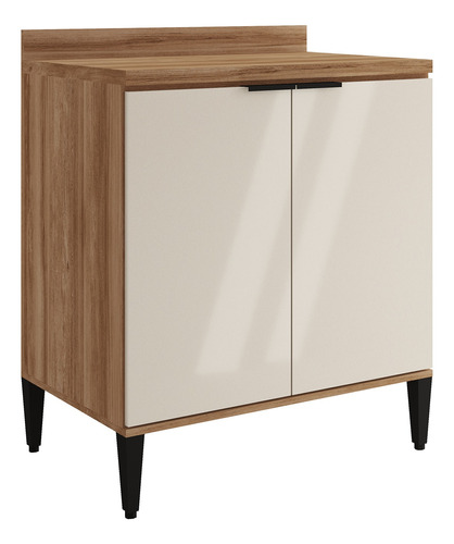 Mueble Inferior Bertolini De 80cm Mdp Con Meson En Mdp Beige