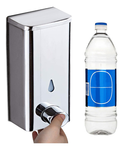 Dispenser Pared Para Alcohol Liquido Sanitizante Baño 400ml Color Plateado