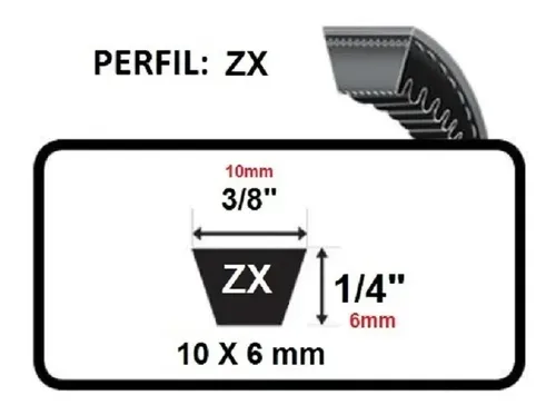 Correia Dentada Zx 1325 Industrial Em V Rexon | MercadoLivre